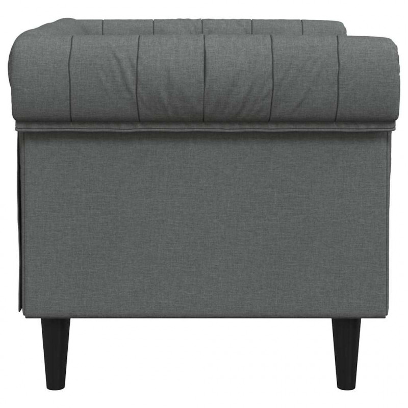 Sofa Ciemnoszary 78,5 x 74,5 x 74,5 cm Poliester