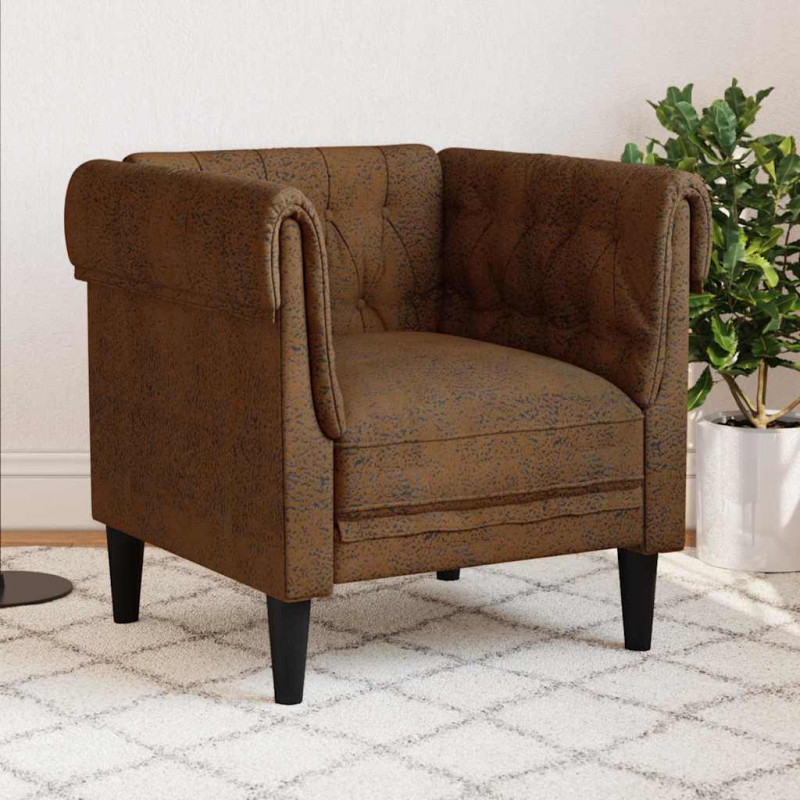 Sofa Brązowy 78,5 x 74,5 x 74,5 cm Poliester
