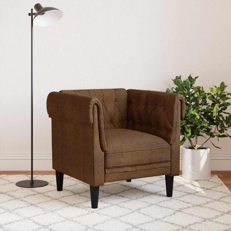 Sofa Brązowy 78,5 x 74,5 x 74,5 cm Poliester