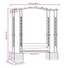 Pergola z ławką i donicami, impregnowane drewno sosnowe