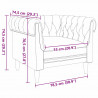 Sofa Brązowy 78,5 x 74,5 x 74,5 cm Poliester