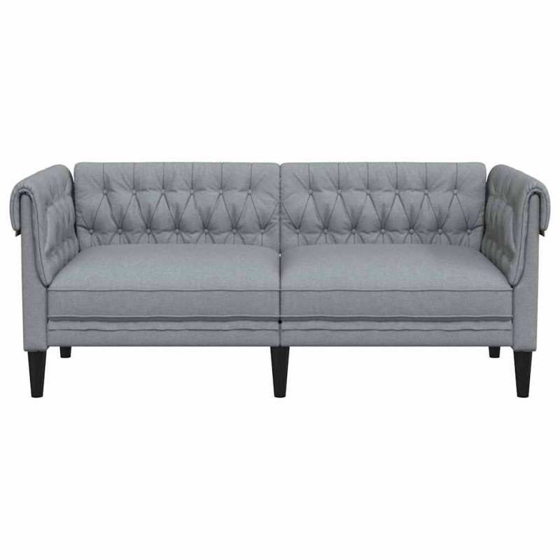 Sofa Jasnoszary 182,5 x 74,5 x 74,5 cm Poliester