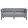 Sofa Jasnoszary 182,5 x 74,5 x 74,5 cm Poliester