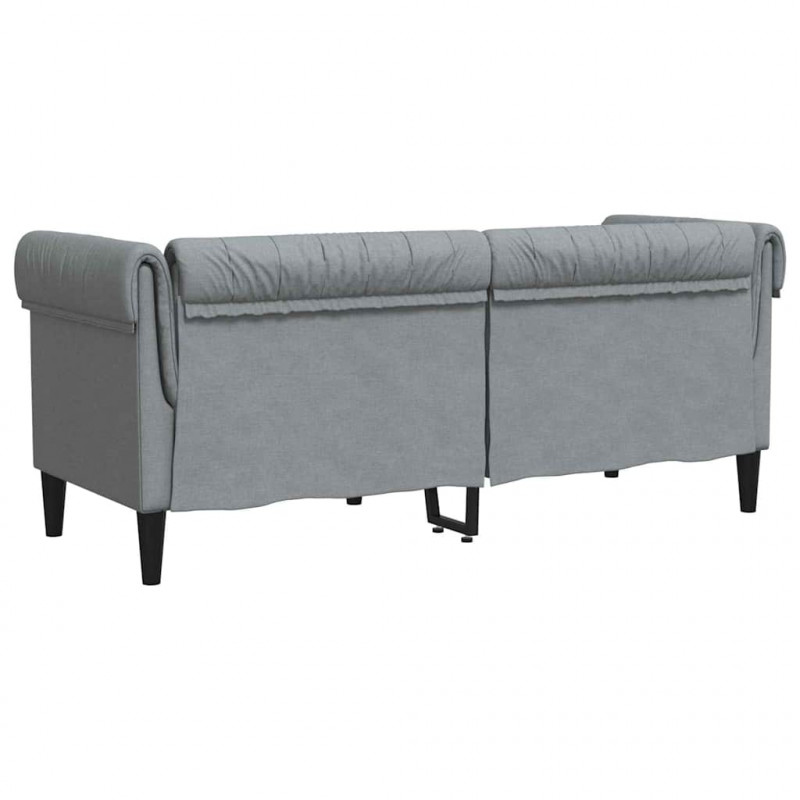 Sofa Jasnoszary 182,5 x 74,5 x 74,5 cm Poliester