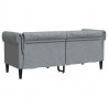 Sofa Jasnoszary 182,5 x 74,5 x 74,5 cm Poliester