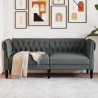 Sofa Ciemnoszary 182,5 x 74,5 x 74,5 cm Poliester