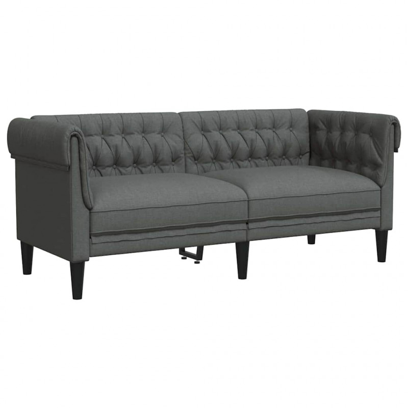 Sofa Ciemnoszary 182,5 x 74,5 x 74,5 cm Poliester
