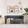 Sofa Ciemnoszary 182,5 x 74,5 x 74,5 cm Poliester
