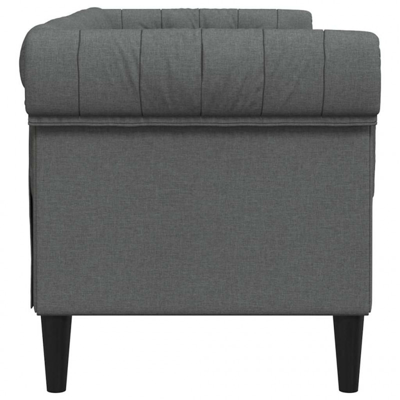 Sofa Ciemnoszary 182,5 x 74,5 x 74,5 cm Poliester