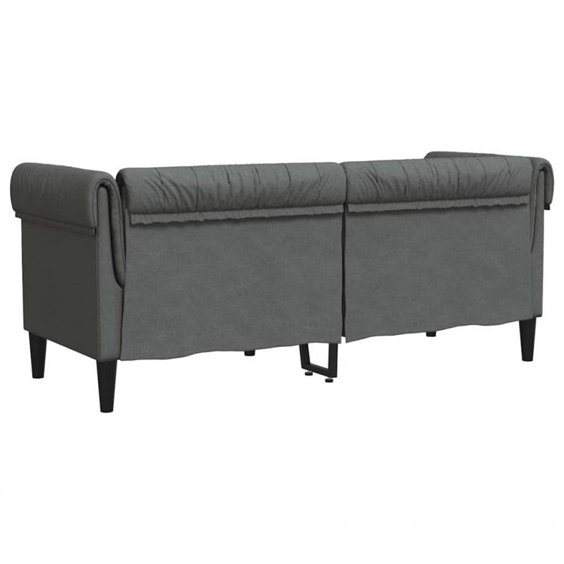 Sofa Ciemnoszary 182,5 x 74,5 x 74,5 cm Poliester