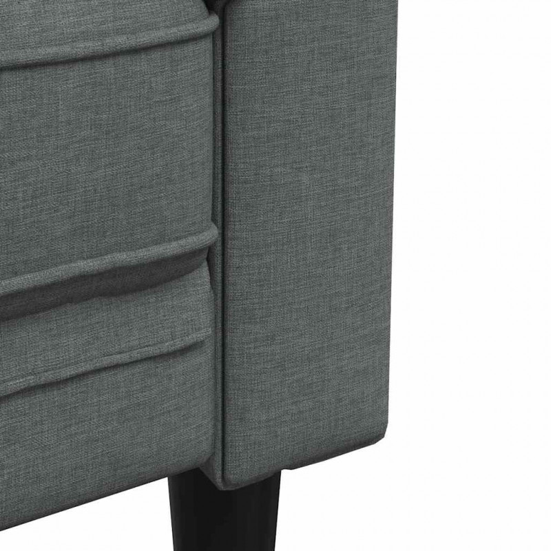 Sofa Ciemnoszary 182,5 x 74,5 x 74,5 cm Poliester