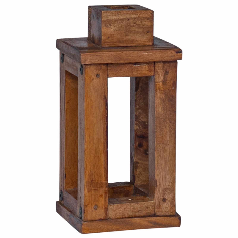 Latarnia 3 pcs Naturalny Drewno mahoniowe