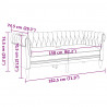 Sofa Ciemnoszary 182,5 x 74,5 x 74,5 cm Poliester