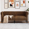 Sofa Brązowy 182,5 x 74,5 x 74,5 cm Poliester