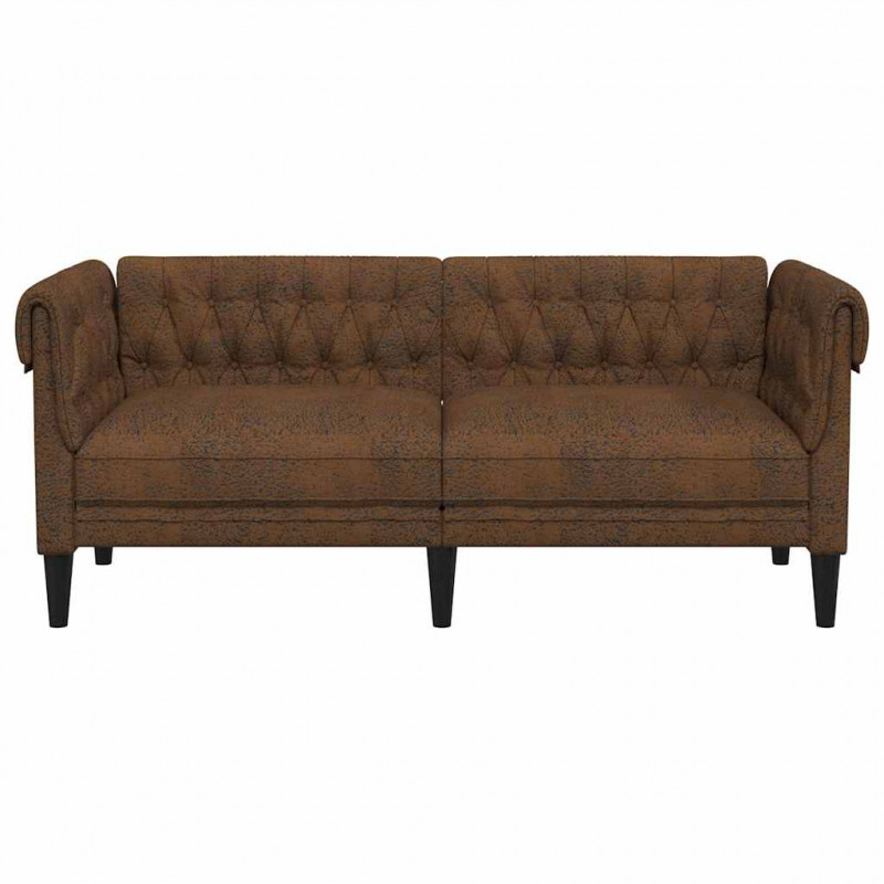 Sofa Brązowy 182,5 x 74,5 x 74,5 cm Poliester