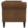 Sofa Brązowy 182,5 x 74,5 x 74,5 cm Poliester