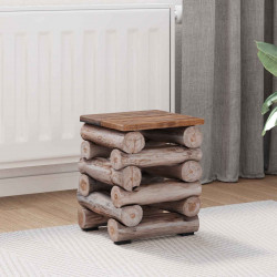 Halka Naturalny 30 x 30 x 38 cm Lite drewno teakowe