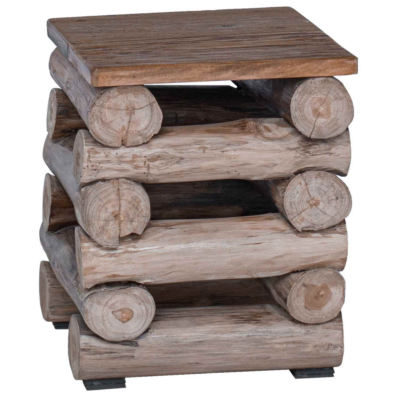 Halka Naturalny 30 x 30 x 38 cm Lite drewno teakowe