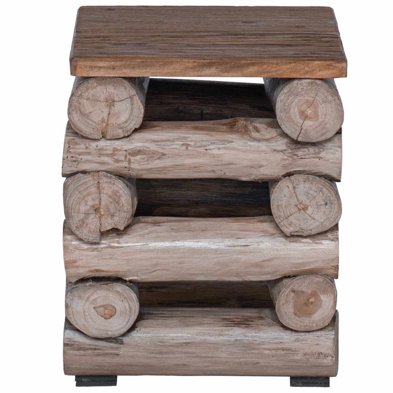 Halka Naturalny 30 x 30 x 38 cm Lite drewno teakowe