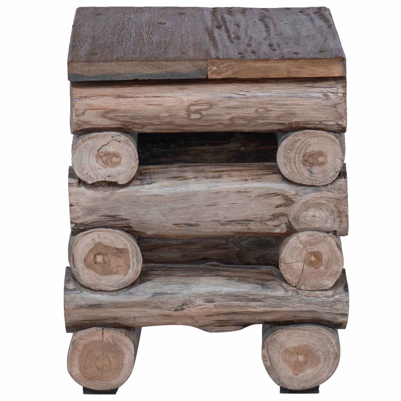 Halka Naturalny 30 x 30 x 38 cm Lite drewno teakowe