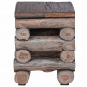 Halka Naturalny 30 x 30 x 38 cm Lite drewno teakowe