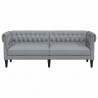 Sofa Jasnoszary 201,5 x 74,5 x 74,5 cm Poliester