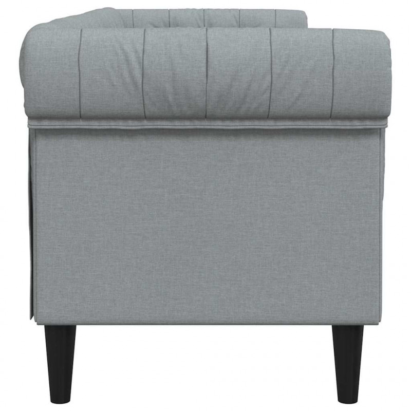 Sofa Jasnoszary 201,5 x 74,5 x 74,5 cm Poliester