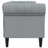 Sofa Jasnoszary 201,5 x 74,5 x 74,5 cm Poliester