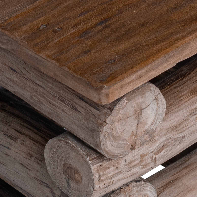 Halka Naturalny 30 x 30 x 38 cm Lite drewno teakowe