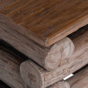 Halka Naturalny 30 x 30 x 38 cm Lite drewno teakowe