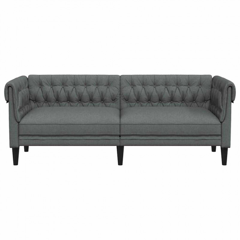 Sofa Ciemnoszary 201,5 x 74,5 x 74,5 cm Poliester