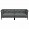 Sofa Ciemnoszary 201,5 x 74,5 x 74,5 cm Poliester