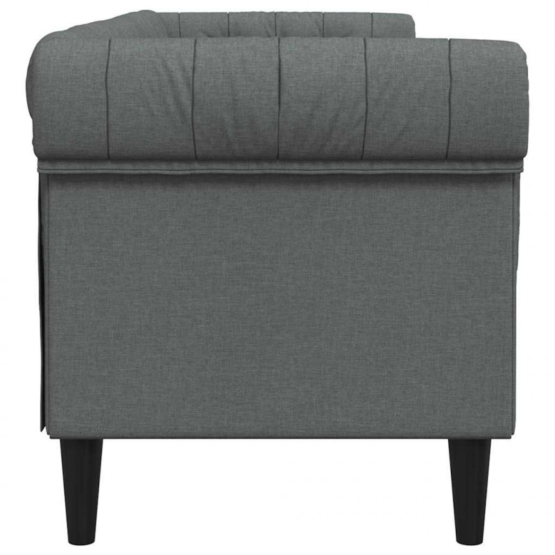 Sofa Ciemnoszary 201,5 x 74,5 x 74,5 cm Poliester