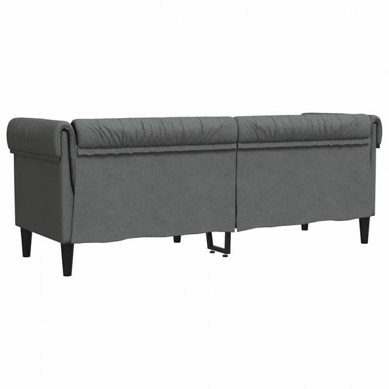 Sofa Ciemnoszary 201,5 x 74,5 x 74,5 cm Poliester