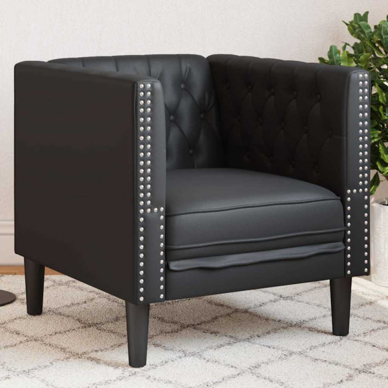 Sofa Czarny 74,5 x 71 x 70,5 cm PVC