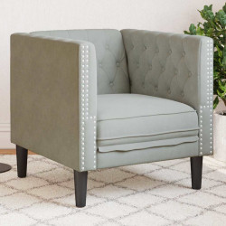 Sofa Jasnoszary 74,5 x 71 x 70,5 cm Aksamit
