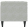 Sofa Jasnoszary 74,5 x 71 x 70,5 cm Aksamit