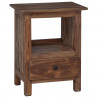 Stolik nocny Brązowy 30 x 30 x 47 cm Lite Drewno Recyklingowe