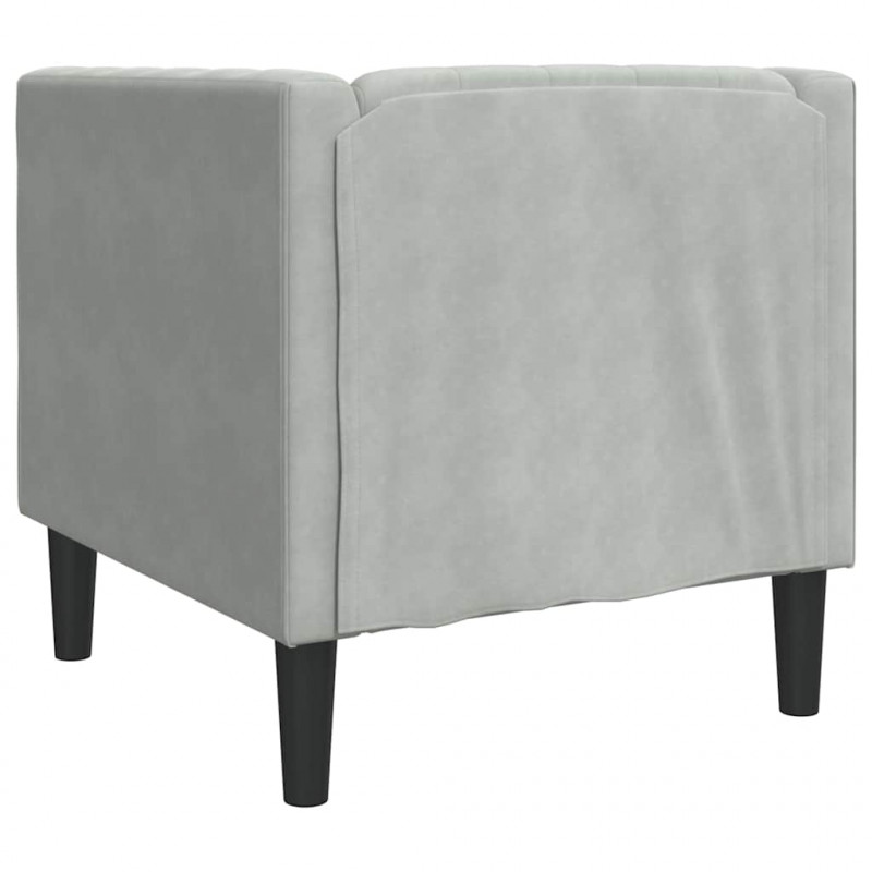 Sofa Jasnoszary 74,5 x 71 x 70,5 cm Aksamit
