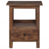 Stolik nocny Brązowy 30 x 30 x 47 cm Lite Drewno Recyklingowe