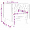 Sofa Jasnoszary 74,5 x 71 x 70,5 cm Aksamit