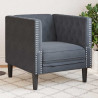 Sofa Ciemnoszary 74,5 x 71 x 70,5 cm Aksamit