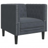 Sofa Ciemnoszary 74,5 x 71 x 70,5 cm Aksamit