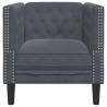Sofa Ciemnoszary 74,5 x 71 x 70,5 cm Aksamit