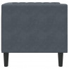 Sofa Ciemnoszary 74,5 x 71 x 70,5 cm Aksamit