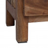 Stolik nocny Brązowy 30 x 30 x 47 cm Lite Drewno Recyklingowe