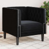 Sofa Czarny 74,5 x 71 x 70,5 cm Aksamit
