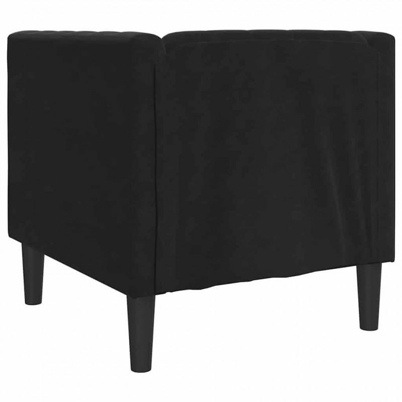 Sofa Czarny 74,5 x 71 x 70,5 cm Aksamit