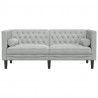 Sofa Jasnoszary 174 x 74,5 x 70,5 cm Aksamit