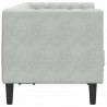 Sofa Jasnoszary 174 x 74,5 x 70,5 cm Aksamit